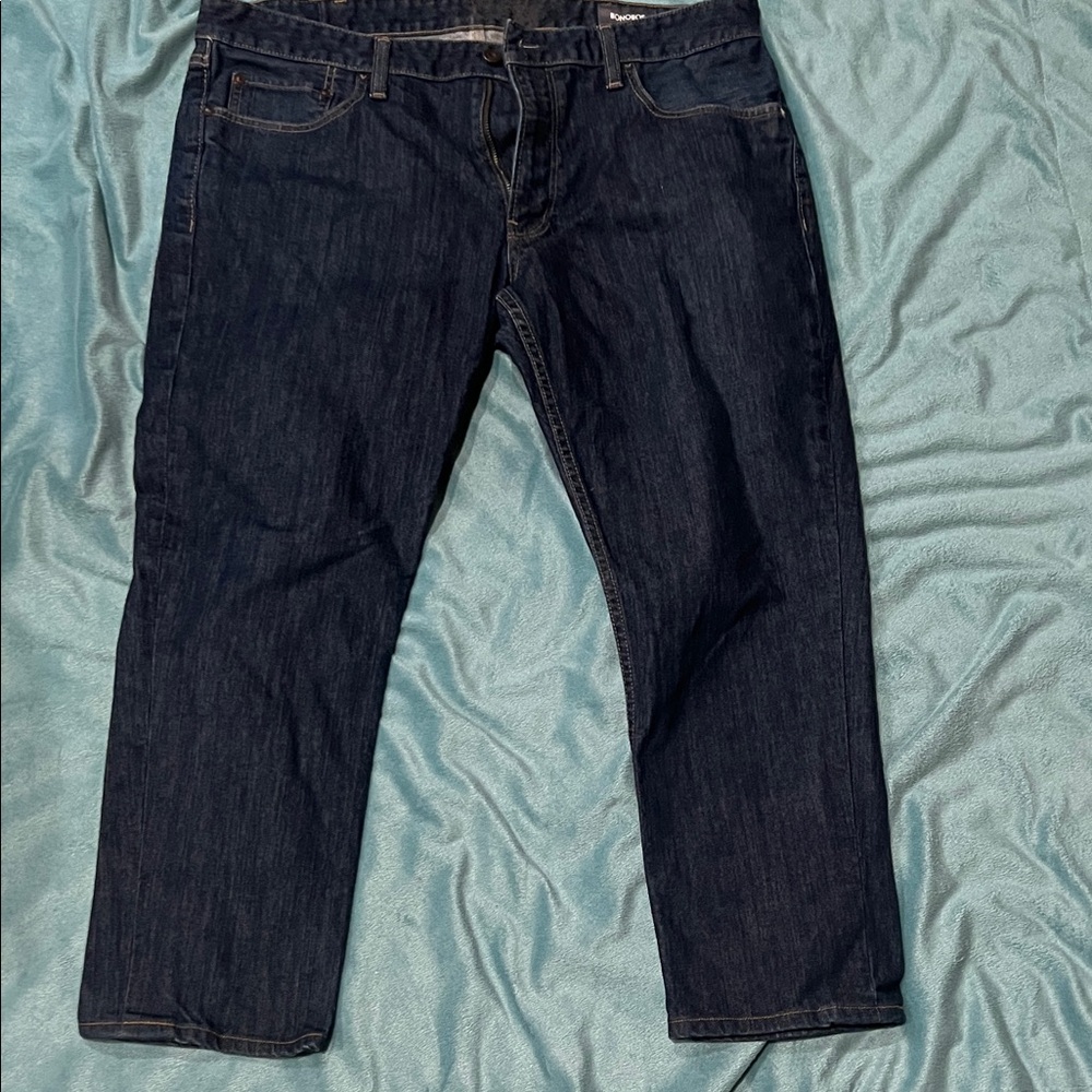 Bonobos Men's Deep Indigo Straight Jeans line new! 38x28